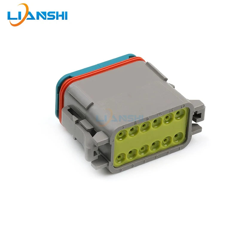 AT06-12SA-RD01 Waterproof Connector - 12-Pin Wiring Harness Plug-In Female Connector with Terminal AT06-12SA