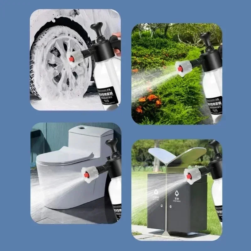 High Pressure 2L Household Car Dual-use Cleaning Foam Spray Pot Acid Alkali Resistant Large Capacity Glass Spray Pot Fan Amagi