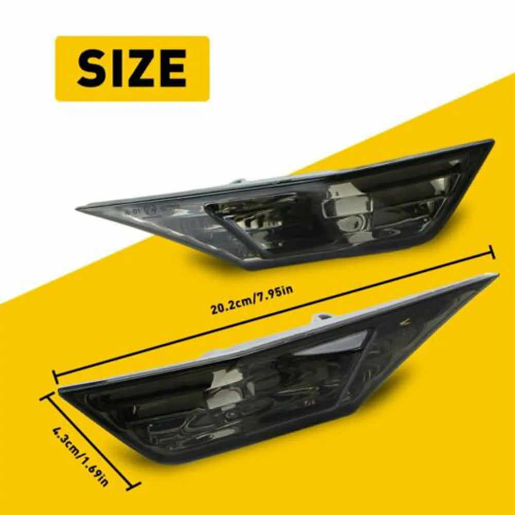 2 Pcs Turn Signal  Light For Honda Civic 2016 To 2021 Turn Signal Width Light Modified  Black With LED Bulb