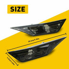 2 Pcs Turn Signal  Light For Honda Civic 2016 To 2021 Turn Signal Width Light Modified  Black With LED Bulb
