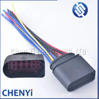 14 Pin/way Waterproof Car Xenon Headlight Lamp Plug Connector Socket 1J0973737 1J0973837 with wires
