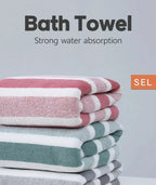 Car Large Coral Fleece Towel Set Soft and Absorbent Adult Shower Contemporary Striped Super Soft Quick-Dry Towels Bath Amagi