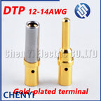 Pin Size 14AWG to 12AWG Automotive Terminal 0460-220-123 0462-210-1231 For Deutsch DTP series Stainless Steel Gold Plate