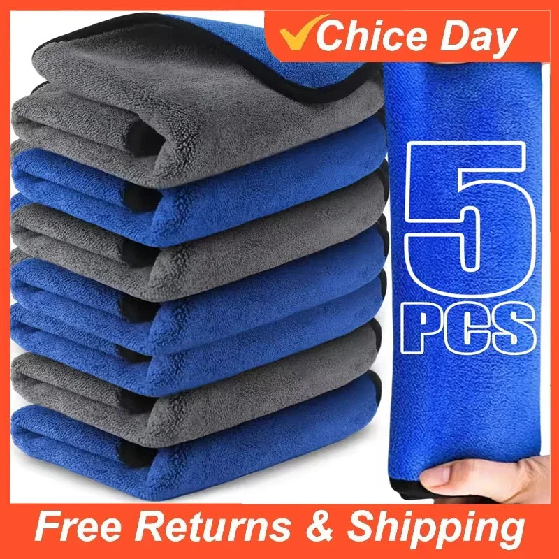 Car Towel Auto Detailing Car Product Microfiber Cloth Wash Accessories Automotive Cleaning Towel Microfiber Towel 1-5pcs Amagi