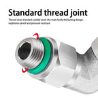 10/50/200PCS PL-G 304 Stainless Steel Trachea Quick Coupling Joint 1/8" 1/4" 3/8" 1/2" External G Thread Elbow Pneumatic Fitting