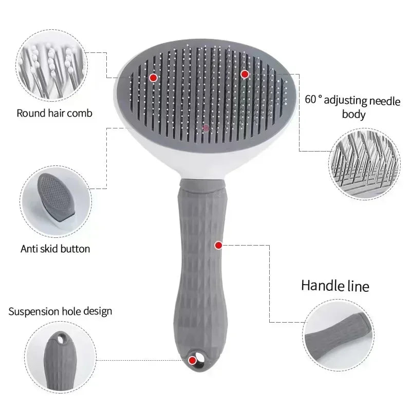 Pet Dog Brush Cat Comb Self Cleaning Pet Hair Remover Brush For Dogs Cats Grooming Tools Pets Dematting Comb Dogs Amagi