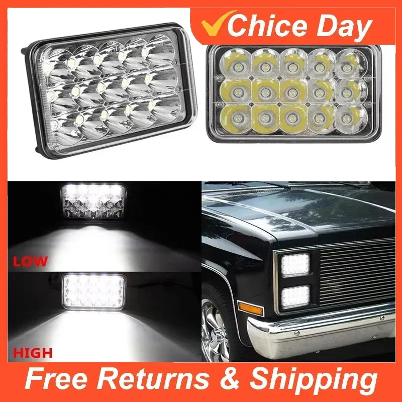 Motorcycle LED Spotlight White Red Blue Flashing Strobe Light High Low Beam DRL External Headlight With Bracket Amagi