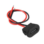6/2PCS Type-C Female 2Pin USB Connector Type-C Waterproof with Female Socket Fast Charging Jack Charging Port USB-C Charger Plug