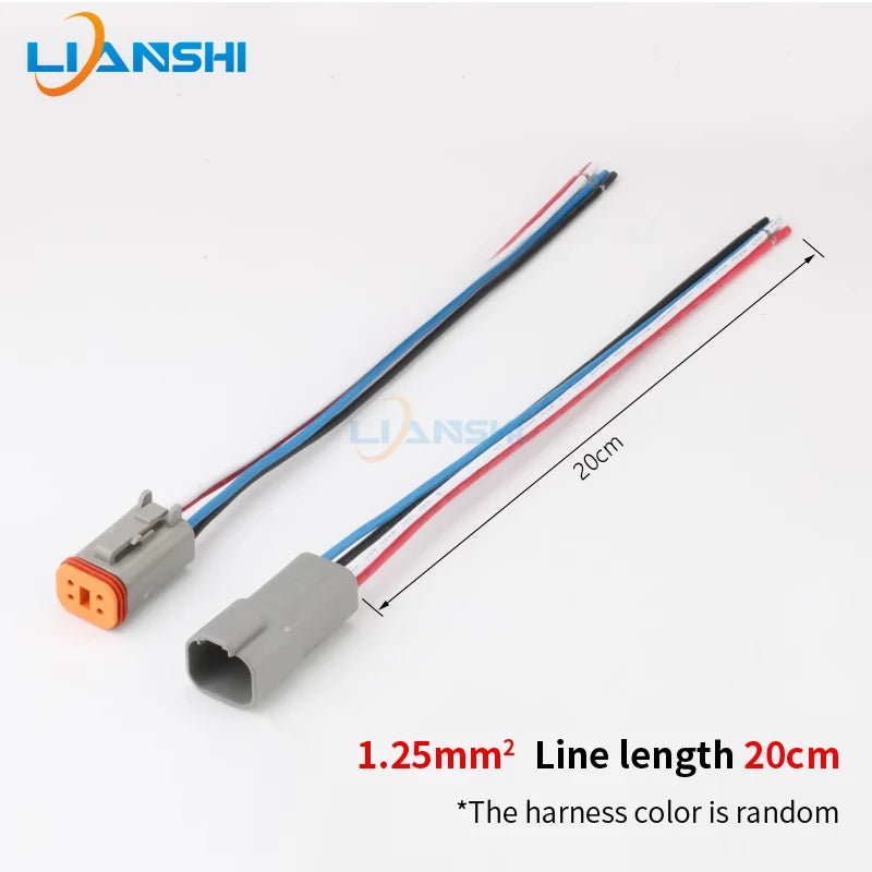 DT04-2P/DT06-2S Automotive Waterproof Connector Harness Plug 2/3/4/6/8/12 Hole for Heavy Truck Plug