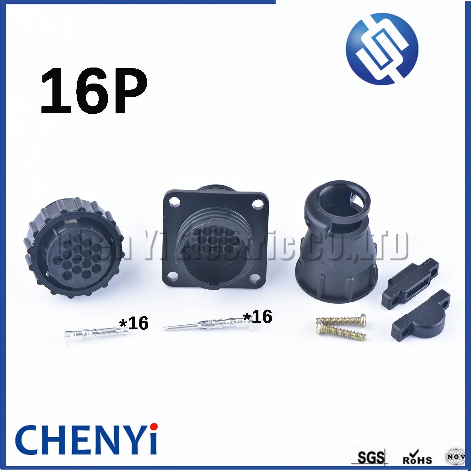 16 Pin diagnostic Connector Automobile Male Female History Password aviation Plug And Tail Clamp 206036-1 182916-1 206070-8