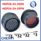 35 Pin auto Waterproof connector HDP24-24-35SN HDP26-24-35PN HDP24-24-35PN HDP26-24-35SN With Pins For Deutsch HDP Series