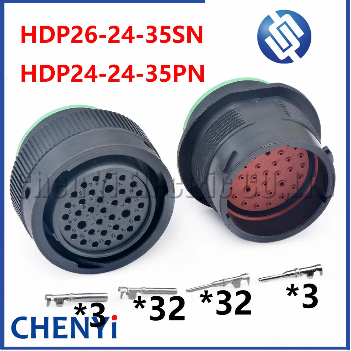 35 Pin auto Waterproof connector HDP24-24-35SN HDP26-24-35PN HDP24-24-35PN HDP26-24-35SN With Pins For Deutsch HDP Series