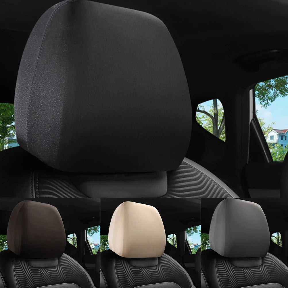 Universal Car Seat Headrest Cover Premium Cloth Car Truck SUV Auto Fit Anti-Dirty Elastic Protective Headrest Cover