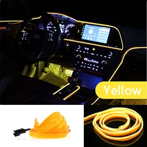 1M/3M/5M USB LED Ambient Light For Car LED Panel Dashboard Neon Strip Interior Decorations Atmosphere EL Light Line Tube With