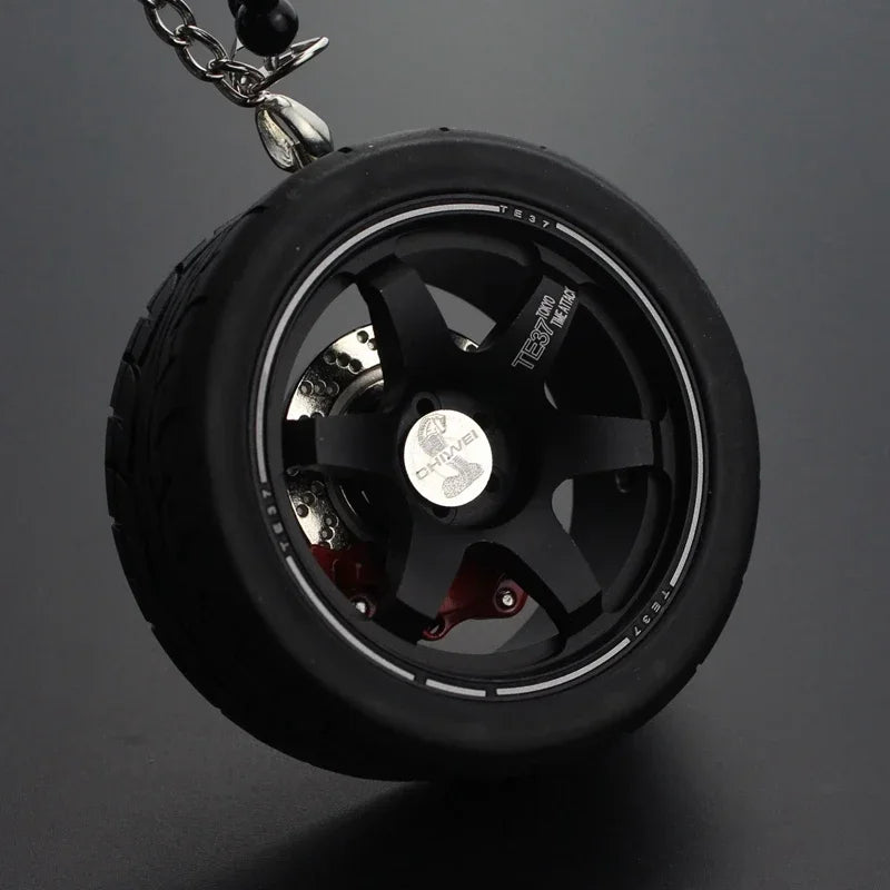 Car Wheel Shock Absorber Ornament Car Interior Rearview Mirror Pendant Car Pendant Hanging, Halloween, Christmas Gift Amagi