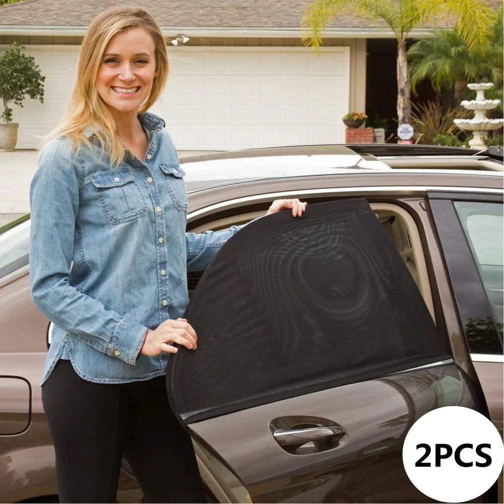 4pcs/set Universal Fit Car Window Sun Shades Premium Breathable Mesh Screen for Optimal Sun Protection and Privacy Covers amagi