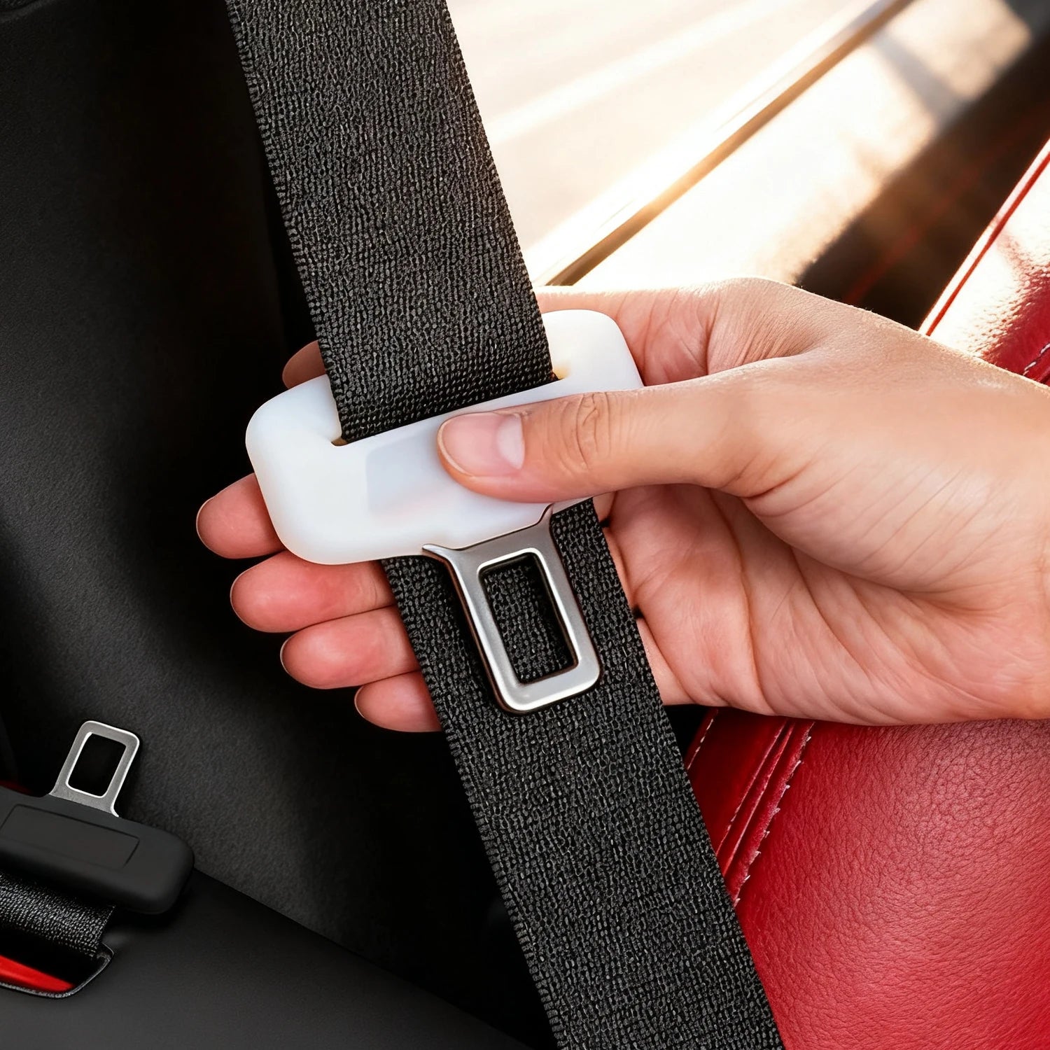4types Silicone Anti-Collision Case Seat Belt Buckle Protector Soft Silicone Protection Anti Scratch Seat Belt Buckle Accessory