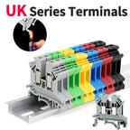 Premium Brass UK Screw Clamp Connector for Wiring, DIN Rail - Mounted,UK1.5N, 2.5B, 3N, 5N, 6N, 10N, 16N, 25N, 35N, 50N