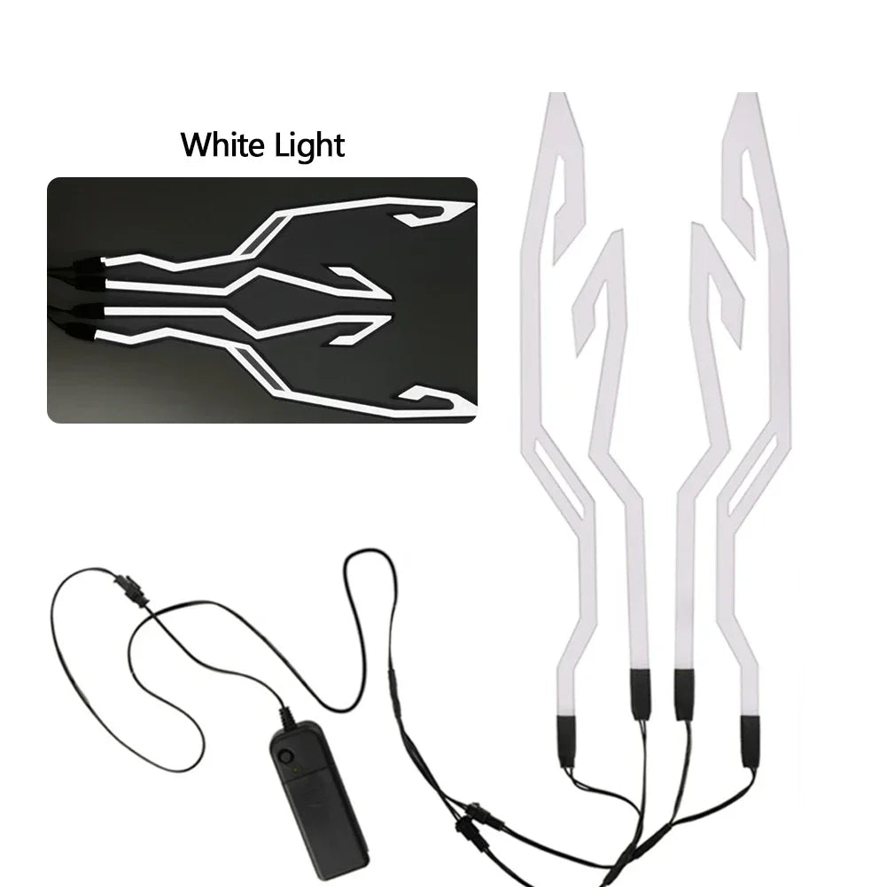 Multi-functional LED Motorcycle Helmet Light Strip Kit - 3-mode Night Riding Signal Decorative Accessory For Unisex Adults Amagi
