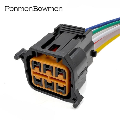 1 Set 6 Pin Car Headlight Electrical Cable Connectors Waterproof Female Wire Harness Plug for Hyundai KIA HP066-06021