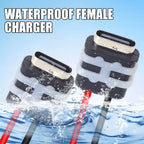 Waterproof USB-C Female Socket – 2-Pin 3A Black Wire Fast Charging Connector 6–12cm
