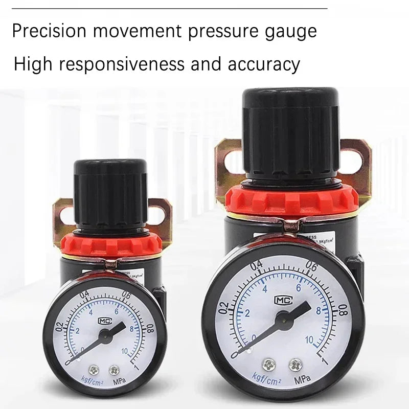 1/5/20 Sets AFC2000 1/4 Air Compressor Oil Water Separator Filter Regulator Trap with Pressure Reducing Valve for Airbrush