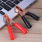 10/2pcs MINI Battery Clip Car Grounding Wire Crocodile Clip Power Clip Full Sheath Fish Clips 70MM Connectors Alligator Clips