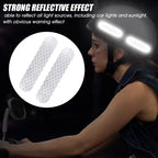 60/10pcs Motorcycle Helmet Reflective Strips Sticker Night Safe Driving Warning Tape General Fluorescent Car Decorative Stickers