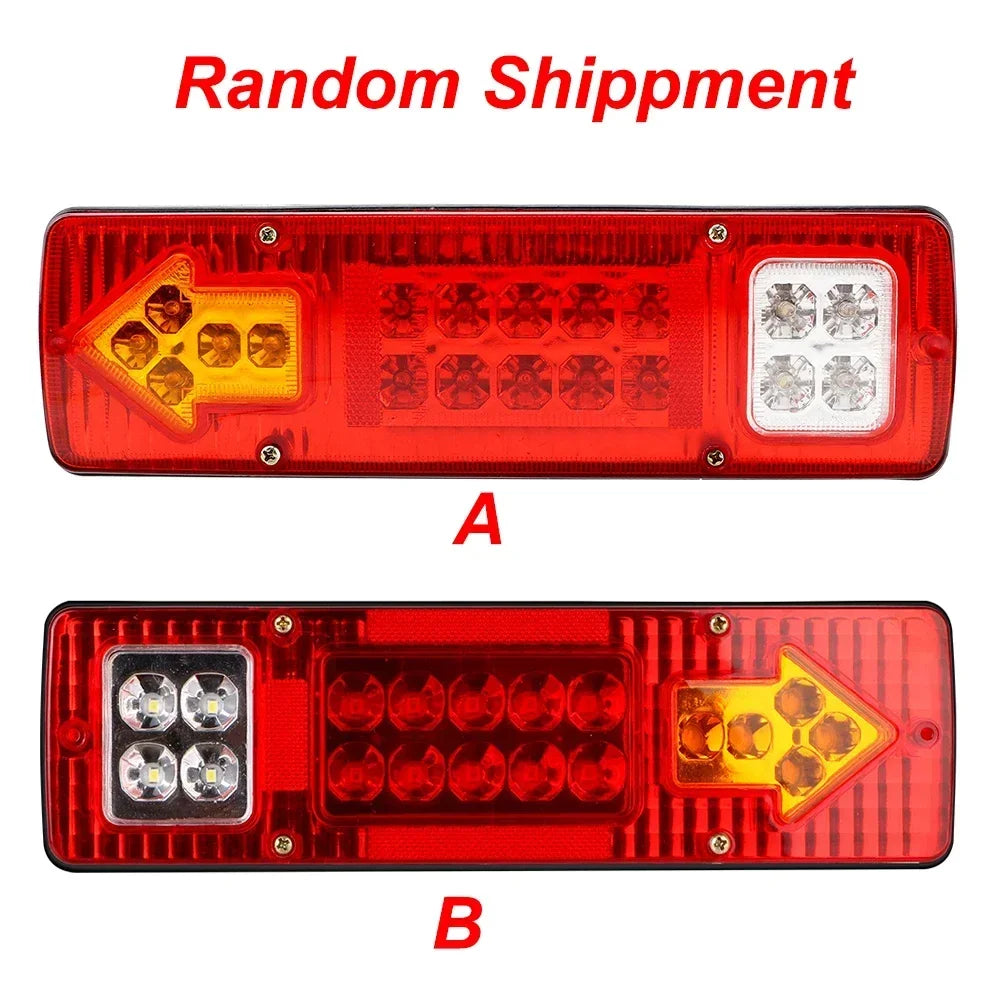 24V Trailer Truck LED Rear Taillight Arrow LED Tail Lamp Boat RV Caravan Van Reversing Night Driving Safety Warning Light Amagi