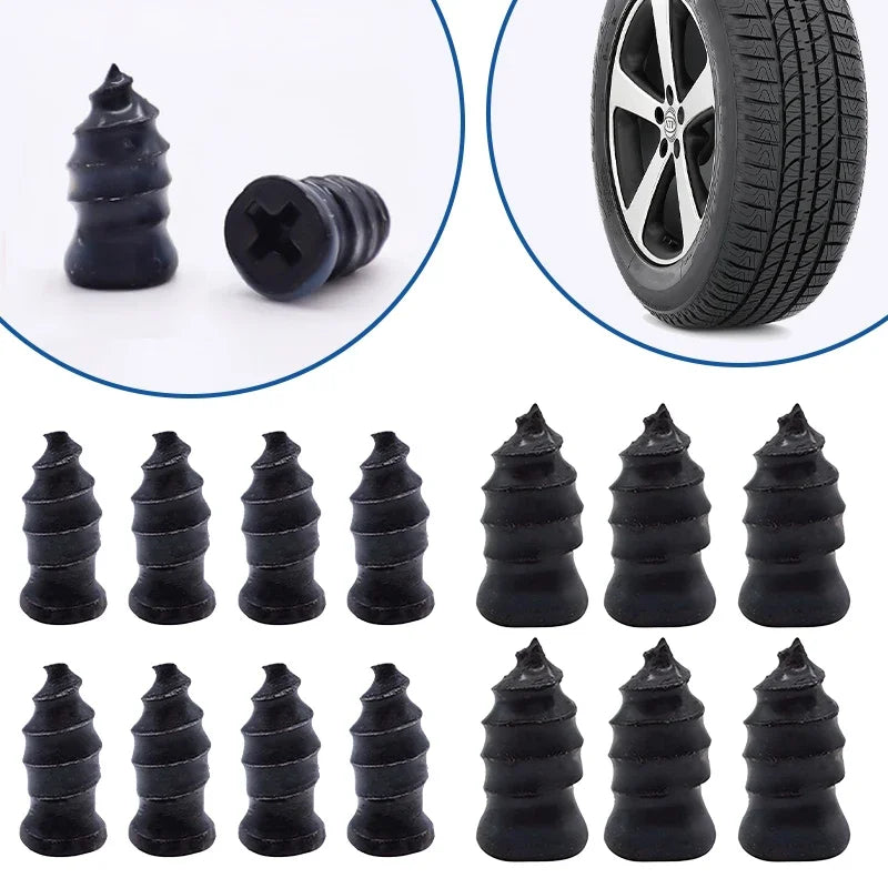Vacuum Tyre Repair Rubber Nails Set Tire Puncture Repair Tool for Wheels Car Motorcycle Scooter Bicycle Tubeless Rubber Nail kit