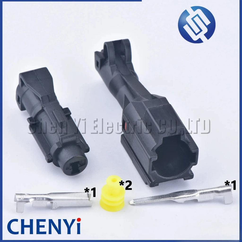 5 Sets 1 Pin Auto Waterproof Connector 7123-7414-30 Adapter Automotive Black Socket Male Female Plug MG640280-5 MG610278-5