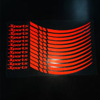 12pcs Motorcycle Bicycle Wheel Rim Stripe Wheel Decal Tape Sticker 18-21 Inch Sport Reflective Rim Tape Tire Stickers