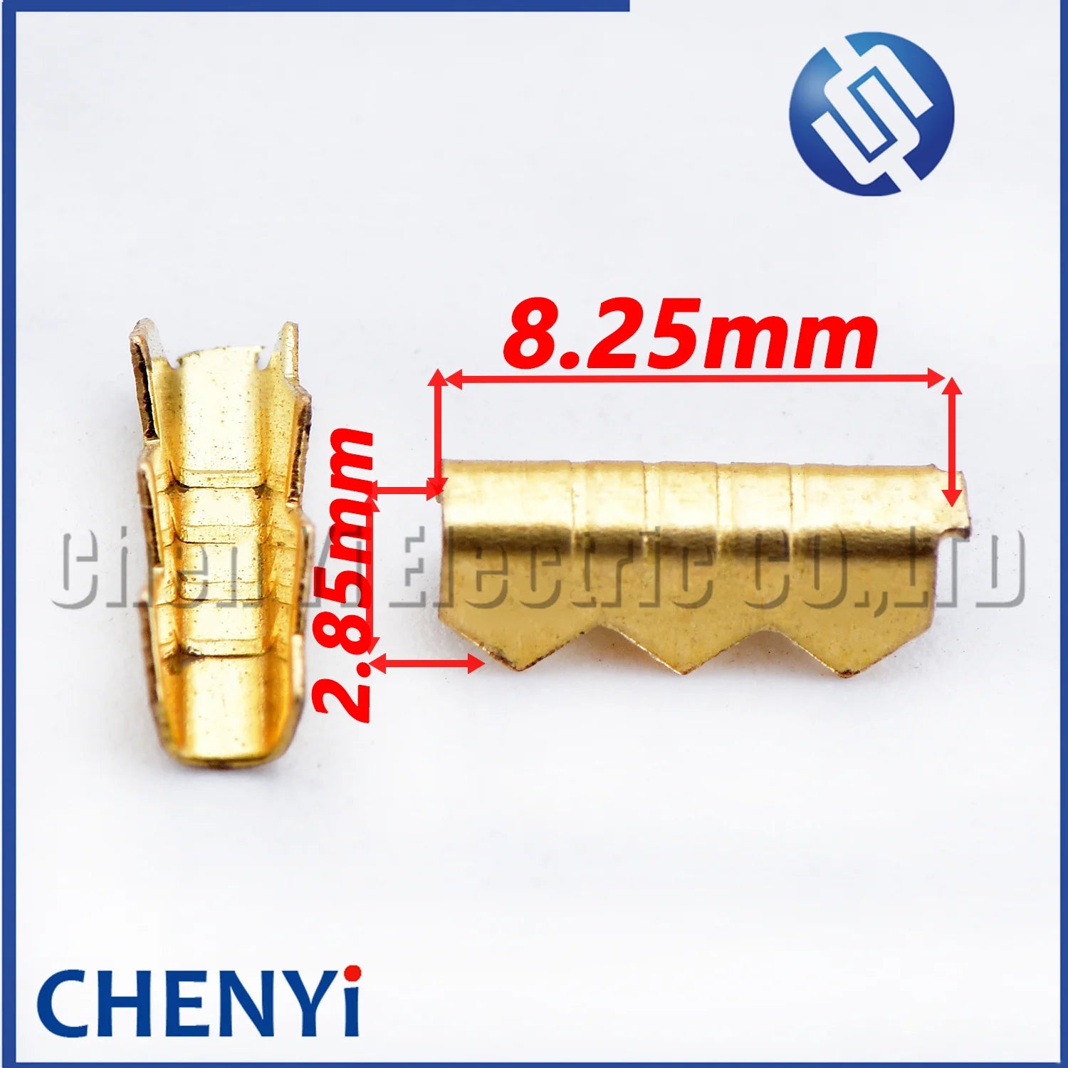100 Pcs wire crimping brass terminal blocks wire docking and parallel terminals Copper strip joint For C-type U-type