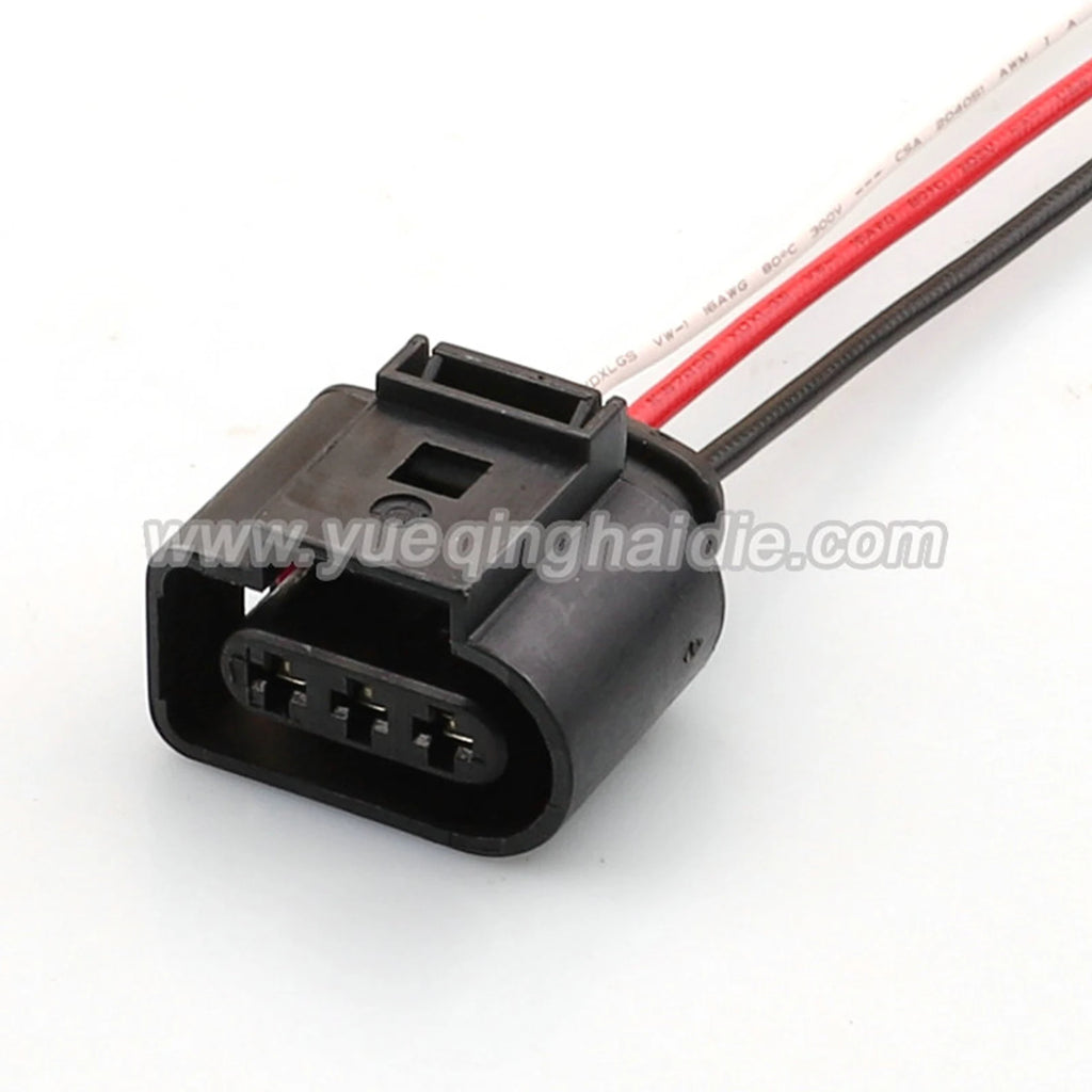 3-Pin Connectors Waterproof 3.5mm Female Connectors Automotive Wiring Harness Cable Socket for VW AUDI VAG 1717696-1/ 1J0973723
