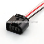 3-Pin Connectors Waterproof 3.5mm Female Connectors Automotive Wiring Harness Cable Socket for VW AUDI VAG 1717696-1/ 1J0973723