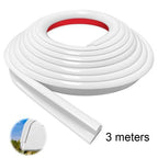 1PC RV Rain Gutter 1/2" Height Drip Rail PVC Rain Strip Roof J Shape Rain Gutter Soft Rubber Strip RV Water Guide Strip