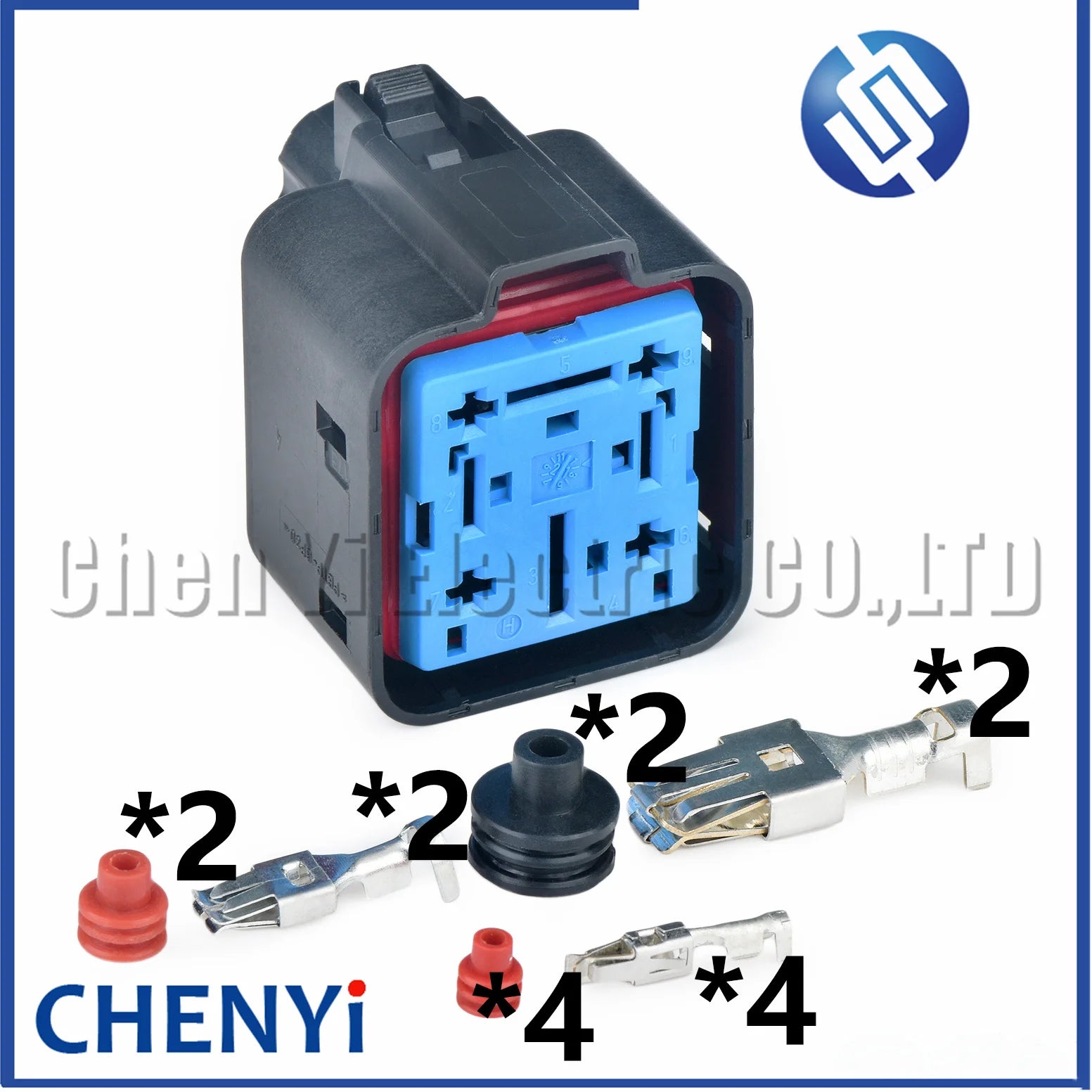 8 Pin Automotive waterproof connector Car air conditioning electronic fan relay harness plug 10740372 60431011 98AG-14A464-KHA