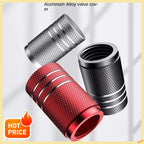 4Pcs Black Silver Car Tire Valve Stems Cap Knurling Style Tire Valve Cap Aluminum Tire Wheel Stem Air Valve Cap for US Schrader