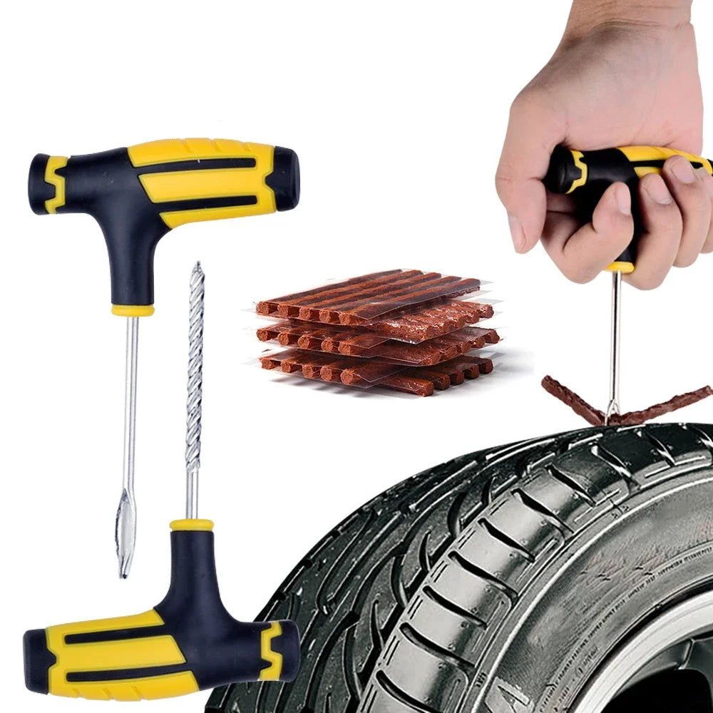 Tire Repair Strips Tubeless Rubber 100/5Pcs Glue Seals for Car Motorcycle Bike Tyre Puncture Repairing Tire Repair Kit Studding