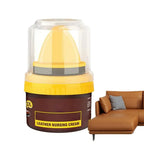 Car Leather Cleaning Cream Interior Seat Maintenance Care Oil with Sponge Brush Sofa Bags Shoes Back to Gloss Polisher Cleaner