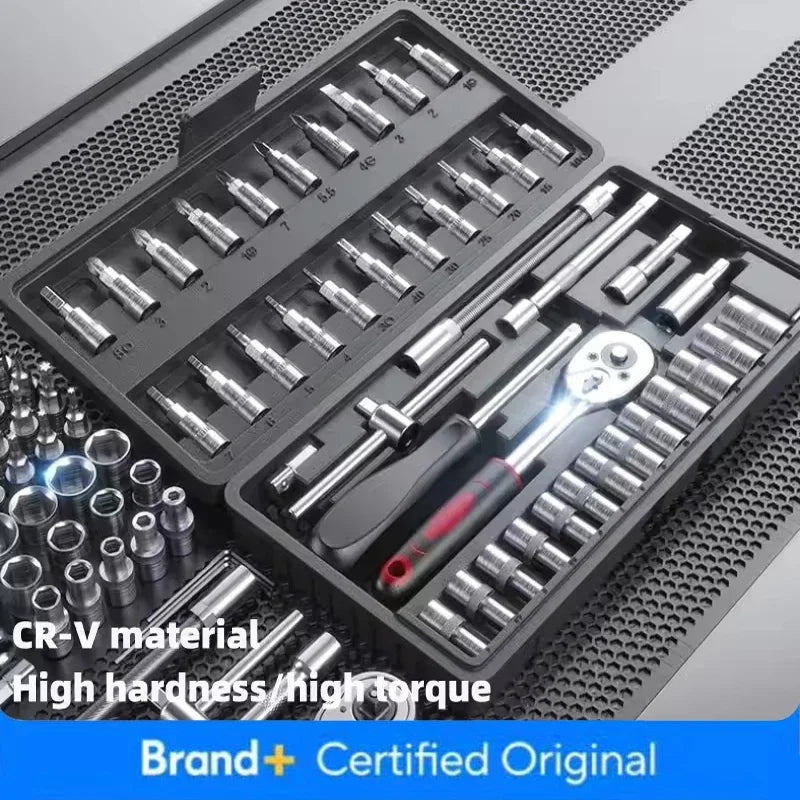 Repair Tool Set 46 Pieces/set Socket Set Automotive Repair Wrench Torque Wrench Combination Automotive Repair Tool Set Amagi
