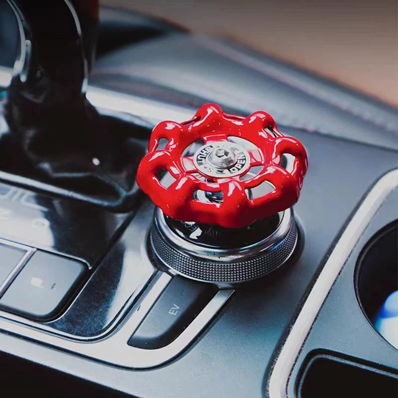 Car Rotary Knob Decor Metal Valve Handwheel Automotive Accessories Interior For Control Knob Gear Shift Knob Button Sticker
