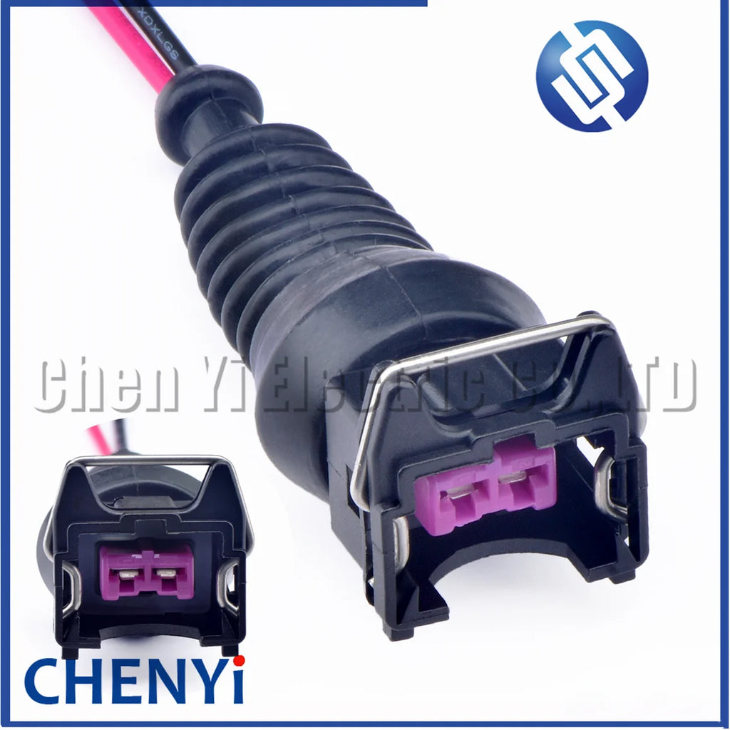2 Pin female Auto waterproof connector Fuel Injector Wire harness plug 443 906 232 443906232 1284485110