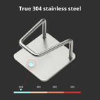 Stainless Steel Sponge Holder for Kitchen Sink - Rustproof Brushed Sponge Caddy Silver Organizer Adhesive Clutter-Free Amagi