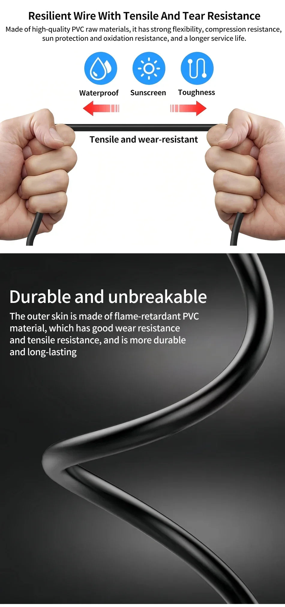 2m M12 Waterproof Sensor Cable, Male & Female Connector, 4/5/8/12 Pin, Integrated Injection Molded for Industrial Automation