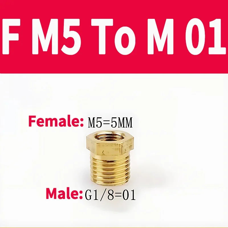 Brass BSP Reducing Hexagon Bushing Adapter Fitting,Male to Female Connector for Fuel,Water,Gas,Oil,1/8" 1/4" 3/8" 1/2" 3/4" 1"