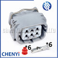 6 Pin waterproof connector Fuel Rail Pressure Sensor Plug 90980-91108 For Toyota Avensis RAV4 Holden 4HK1 6HK1 HINO P11C E13C