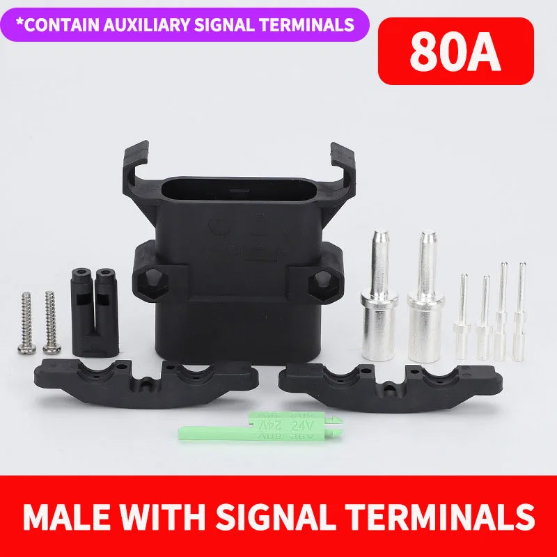 1/5/20 Sets REMA Type Connector 80A 160A 320A Electric Forklift Power High Current Battery Charger Male And Female Plugs Sockets