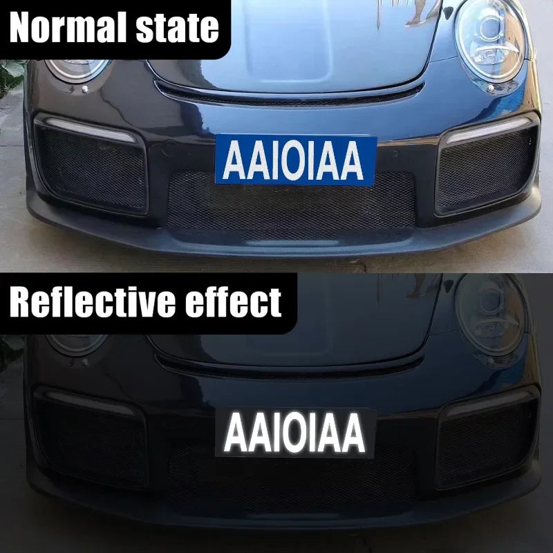 Night Reflective Alphabet Label Decal Car License Plate Number Reflective Stickers Mailbox Door Plate Number Waterproof Decals