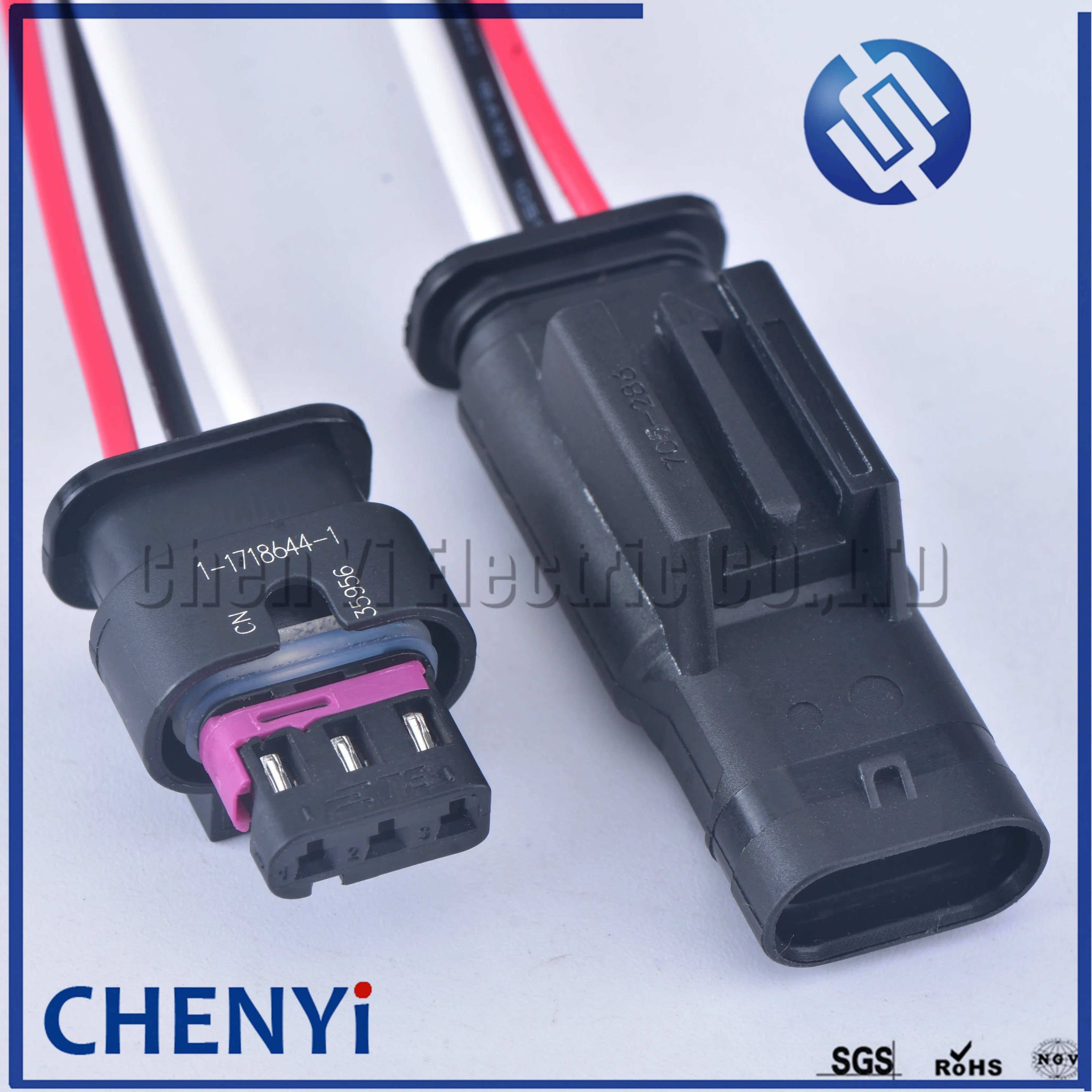 3 Pin PDC Parking Sensor Plug Connector For PASSAT A1 A3 A4 A6 A7 Q5 Q7 R8 4F0973703 1718653-1 4F0 973 703 With 15cm wire